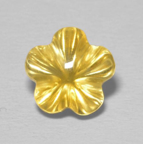 2.23ct 자연스러운 탑 골드 황수정, 플라워 컷, 투명한