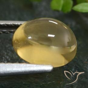 1.66캐럿 천연 라이트 골드 시트린, 타원형 컷, 7.8×6 mm, 투명한
