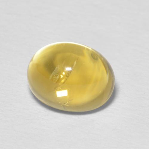 1.86ct 자연스러운 라이트 골든 옐로우 황수정, 타원형, 투명한