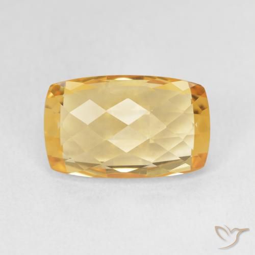 4.05ct 자연스러운 라이트 오렌지-골드 황수정, 방석, VVS
