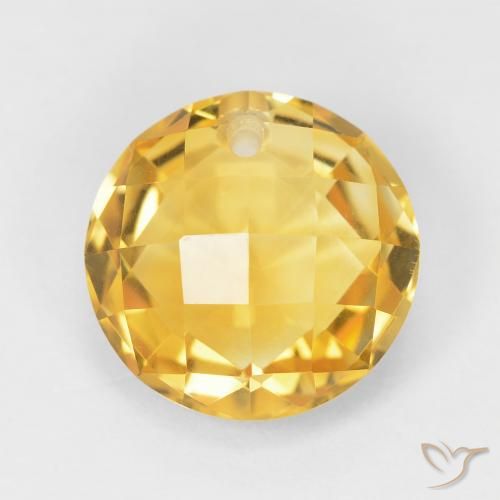 4.40ct 자연스러운 Medium Light Orange-Gold 황수정, 둥근, VVS