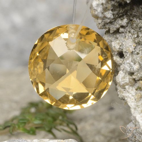 4.34ct 자연스러운 골든 오렌지 황수정, 둥근, VVS