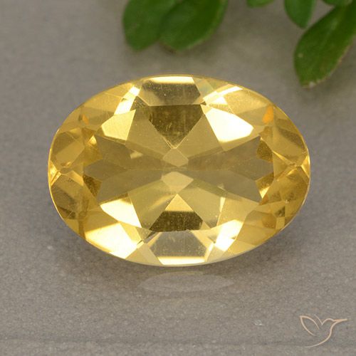 4.15ct 자연스러운 브라이트 골드 황수정, 타원형, VVS-VS