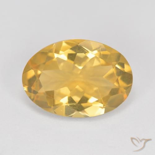 4.75ct 자연스러운 미디엄 골든 황수정, 타원형, VVS-VS