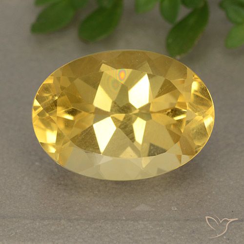 6.24ct 자연스러운 골든 오렌지 황수정, 타원형, VVS-VS