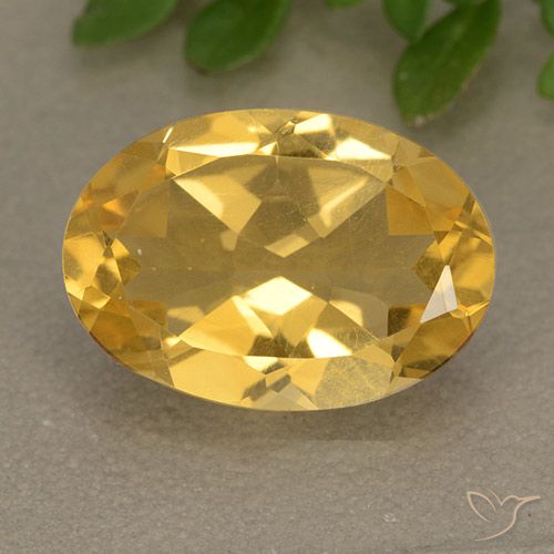 4.50ct 자연스러운 미디엄 골든 황수정, 타원형, VVS-VS