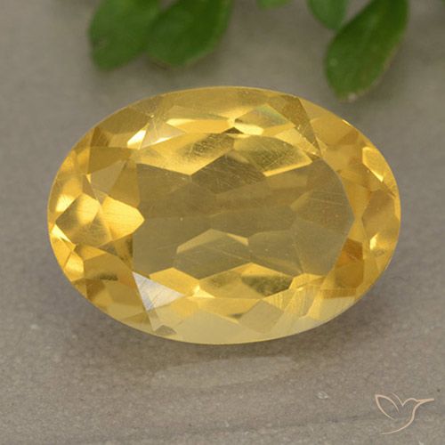 4.81ct 자연스러운 브라이트 골드 황수정, 타원형, VVS-VS