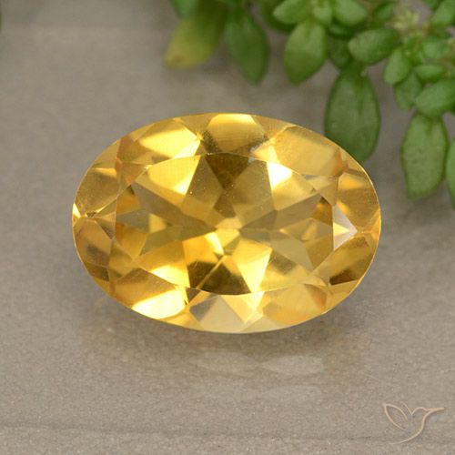 5.11ct 자연스러운 브라이트 골드 황수정, 타원형, VVS-VS