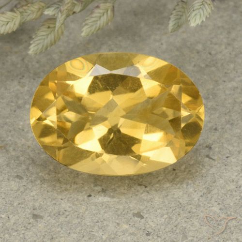 5.14ct 자연스러운 골든 오렌지 황수정, 타원형, VVS-VS