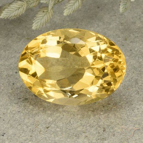 6.11ct 자연스러운 골든 오렌지 황수정, 타원형, VVS-VS