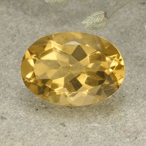 5.43ct 자연스러운 미디엄 골든 황수정, 타원형, VVS-VS