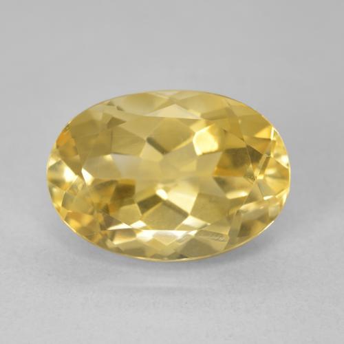 6.37ct 자연스러운 골든 황수정, 타원형, VVS-VS