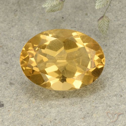 4.70ct 자연스러운 미디엄 다크 골든 황수정, 타원형, VVS-VS
