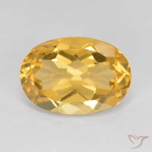 5.71ct 자연스러운 미디엄 골든 황수정, 타원형, VVS-VS