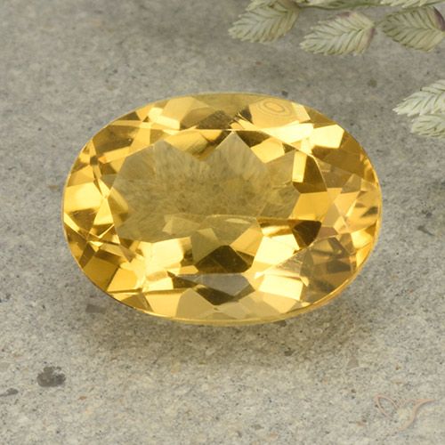 5.56ct 자연스러운 골든 오렌지 황수정, 타원형, VVS-VS