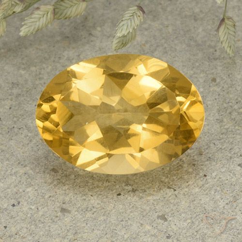 5.08ct 자연스러운 골든 오렌지 황수정, 타원형, VVS-VS