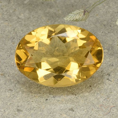 4.45ct 자연스러운 골든 오렌지 황수정, 타원형, VVS-VS