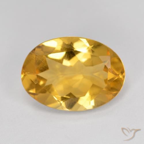 5.16ct 자연스러운 딥 골든 오렌지 황수정, 타원형, VVS-VS