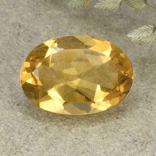 4.56ct 자연스러운 골든 오렌지 황수정, 타원형, VVS-VS