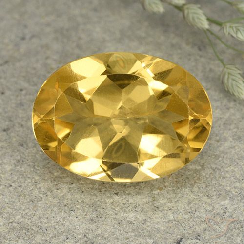 5.38ct 자연스러운 골든 오렌지 황수정, 타원형, VVS-VS