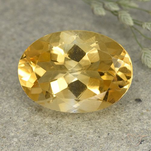 5.42ct 자연스러운 골든 오렌지 황수정, 타원형, VVS-VS