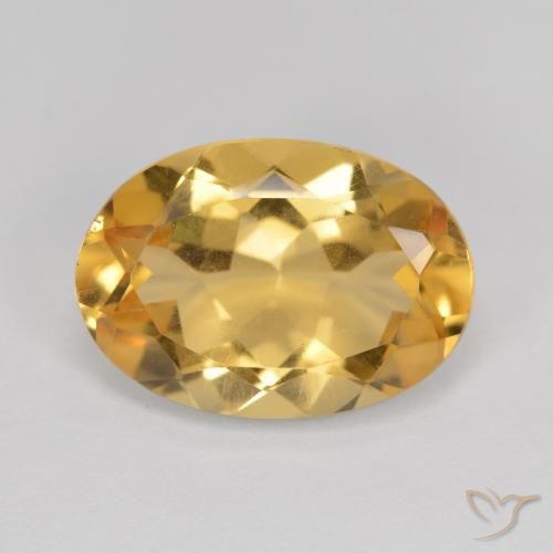 5.04ct 자연스러운 오렌지-골드 황수정, 타원형, VVS-VS