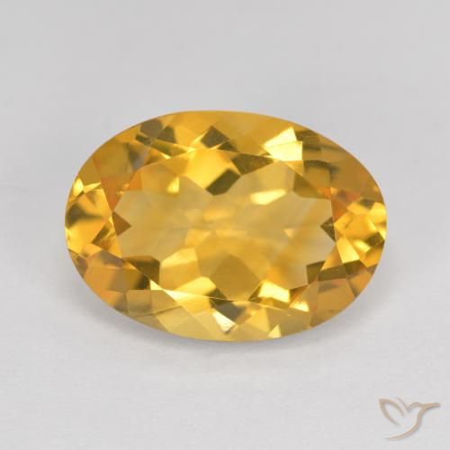 5.14ct 자연스러운 다크 골든 황수정, 타원형, VVS-VS