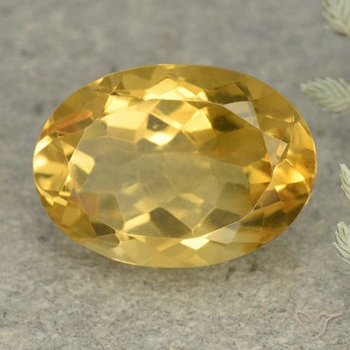 5.71ct 자연스러운 골든 오렌지 황수정, 타원형, VVS-VS