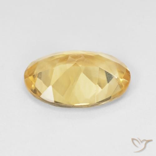4.28캐럿 천연 Medium Light-Golden 황수정, 타원형, VVS-VS