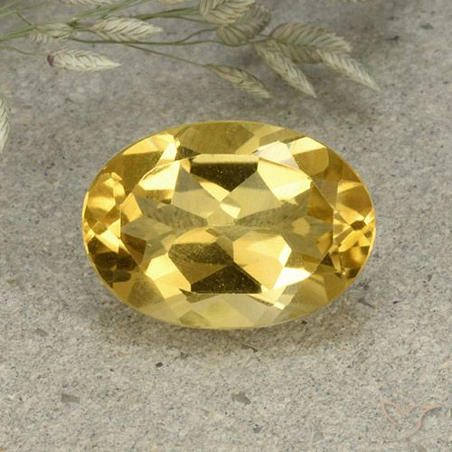 5.10ct 자연스러운 골든 오렌지 황수정, 타원형, VVS-VS