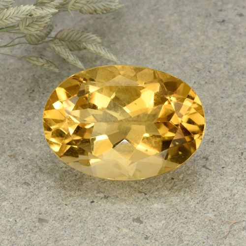 5.60ct 자연스러운 골든 오렌지 황수정, 타원형, VVS-VS