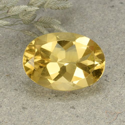 5.07ct 자연스러운 골든 오렌지 황수정, 타원형, VVS-VS