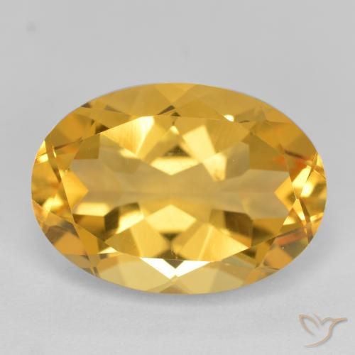 5.47ct 자연스러운 미디엄 다크 골든 황수정, 타원형, VVS-VS