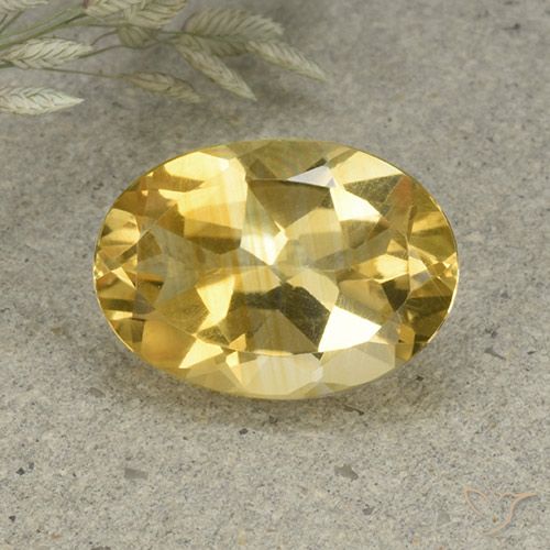 4.84ct 자연스러운 골든 오렌지 황수정, 타원형, VVS-VS