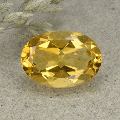 5.43ct 자연스러운 골든 오렌지 황수정, 타원형, VVS-VS