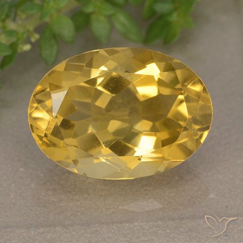 5.95ct 자연스러운 미디엄 골든 황수정, 타원형, VVS-VS