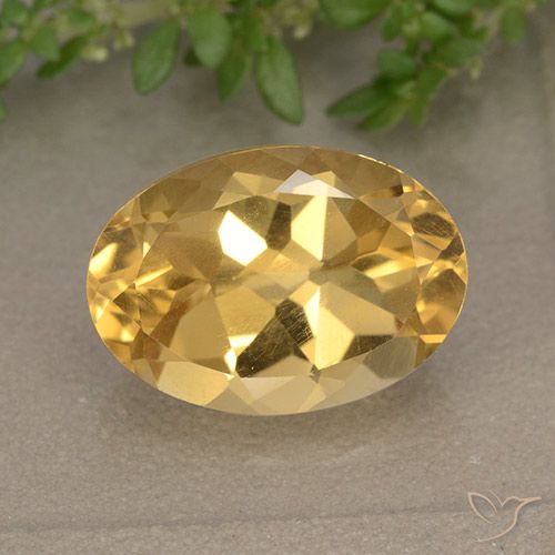 5.78ct 자연스러운 딥 골든 오렌지 황수정, 타원형, VVS-VS