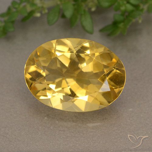 4.87ct 자연스러운 미디엄 골든 황수정, 타원형, VVS-VS