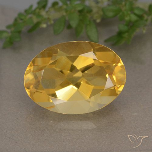5.74ct 자연스러운 골든 오렌지 황수정, 타원형, VVS-VS