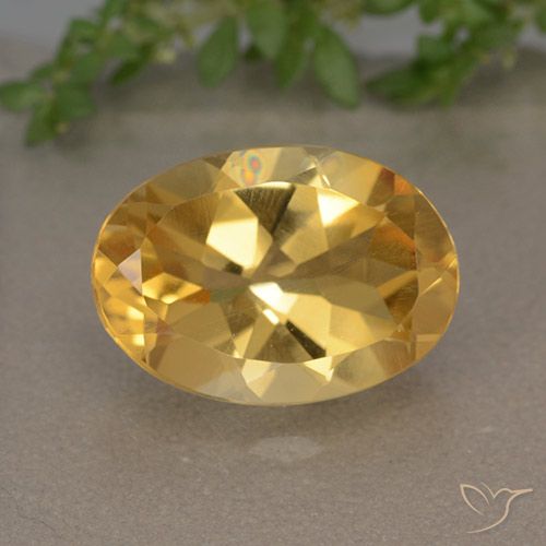 5.64ct 자연스러운 딥 골든 오렌지 황수정, 타원형, VVS-VS