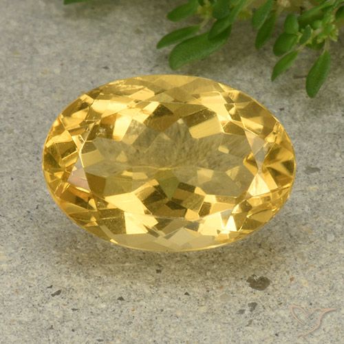 5.93ct 자연스러운 미디엄 골든 황수정, 타원형, VVS-VS