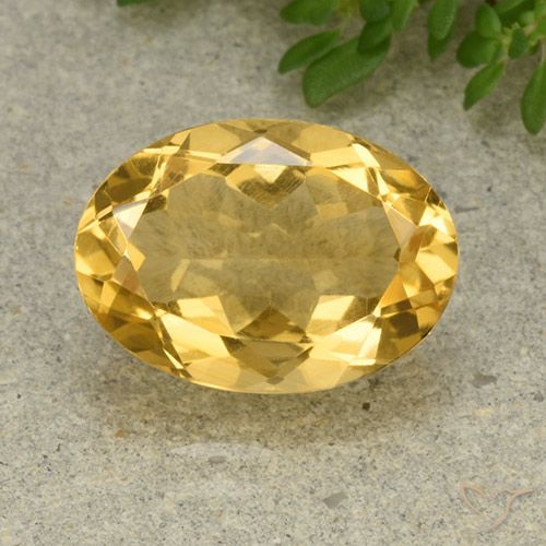 5.54ct 자연스러운 미디엄 골든 황수정, 타원형, VVS-VS