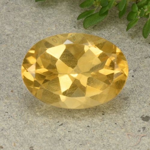 5.43ct 자연스러운 미디엄 골든 황수정, 타원형, VVS-VS