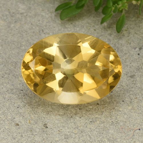 5.68ct 자연스러운 미디엄 골든 황수정, 타원형, VVS-VS