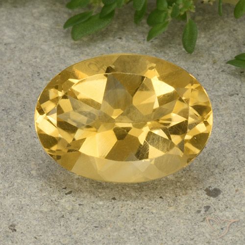 5.41ct 자연스러운 골든 오렌지 황수정, 타원형, VVS-VS