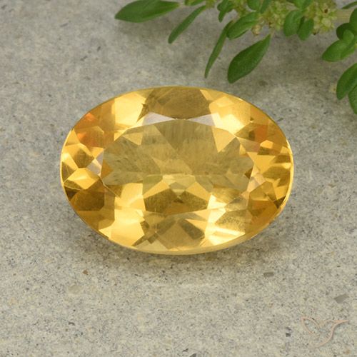 4.82ct 자연스러운 골든 오렌지 황수정, 타원형, VVS-VS