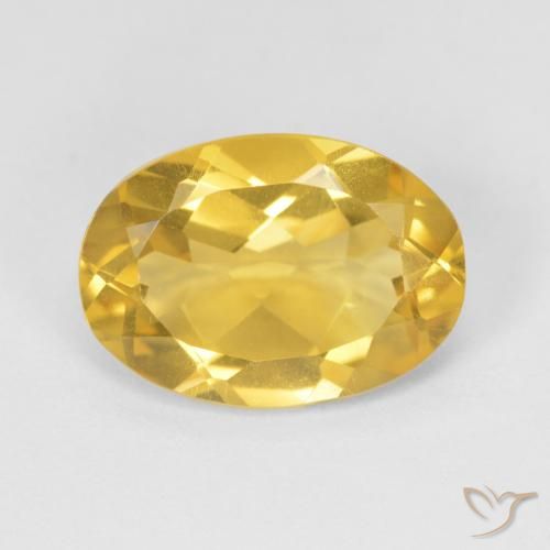 4.82ct 자연스러운 미디엄 골드 황수정, 타원형, VVS-VS