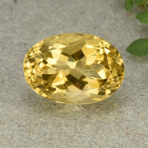 6.36ct 자연스러운 골든 오렌지 황수정, 타원형, VVS