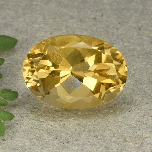 6.16ct 자연스러운 미디엄 골든 황수정, 타원형, VVS-VS