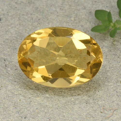 4.79ct 자연스러운 골든 오렌지 황수정, 타원형, VVS-VS
